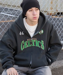 NBA | NBA/エヌビーエー別注 チームロゴ刺繍 オーバーサイズダブルジップパーカー(パーカー)