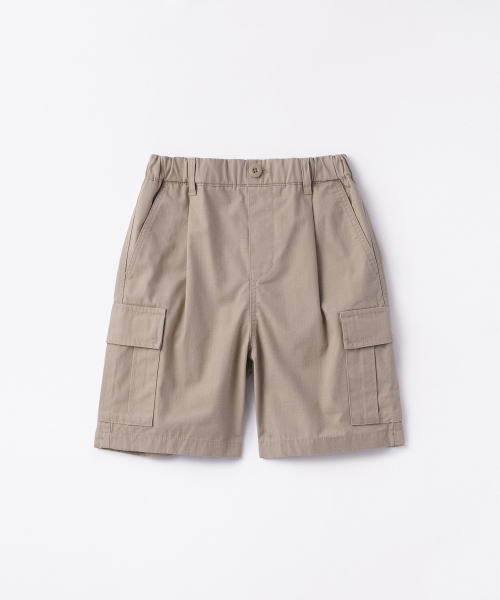 MUSINSA STANDARD KIDS（ムシンサスタンダードキッズ）の「リップストップバンディングカーゴショーツ[ベージュ]（その他パンツ・レディース・その他・100/110/120/130/140/150/160）」の2枚目の写真