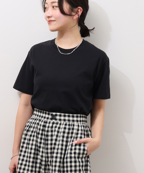 HANES(ヘインズ)の「<2枚セット>別注【Hanes / ヘインズ】ウォッシュドコットン Tシャツ(Tシャツ/カットソー・レディース・ブラック/ベージュ・FREE)」の6枚目の写真