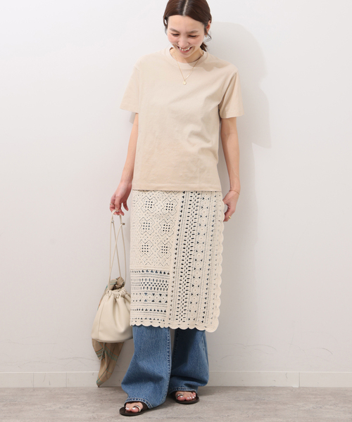 HANES(ヘインズ)の「<2枚セット>別注【Hanes / ヘインズ】ウォッシュドコットン Tシャツ(Tシャツ/カットソー・レディース・ブラック/ベージュ・FREE)」の10枚目の写真