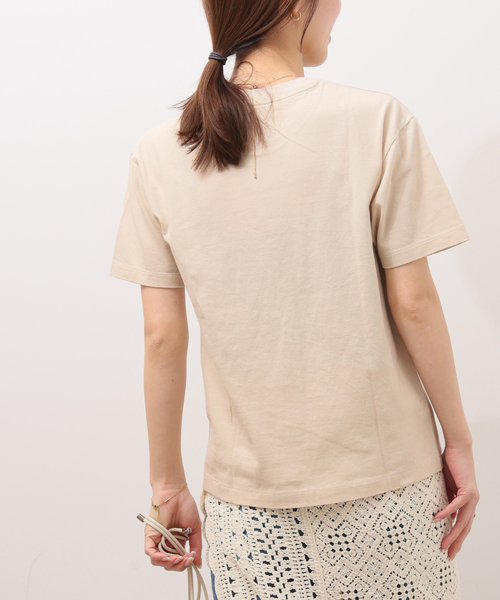 HANES(ヘインズ)の「<2枚セット>別注【Hanes / ヘインズ】ウォッシュドコットン Tシャツ(Tシャツ/カットソー・レディース・ブラック/ベージュ・FREE)」の15枚目の写真