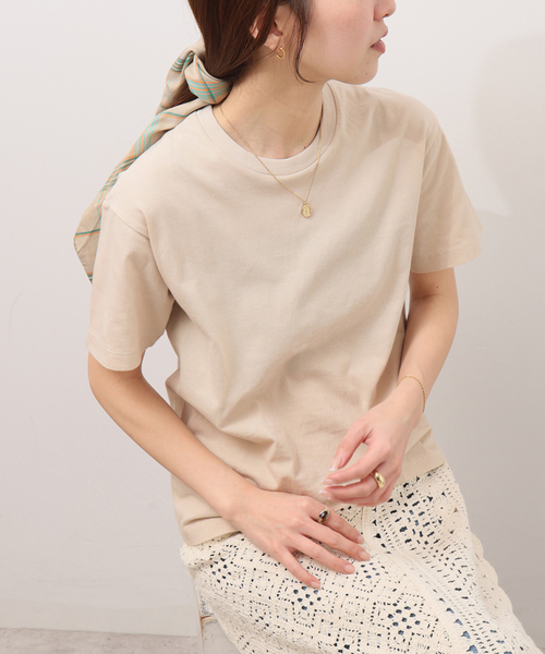 HANES(ヘインズ)の「<2枚セット>別注【Hanes / ヘインズ】ウォッシュドコットン Tシャツ(Tシャツ/カットソー・レディース・ブラック/ベージュ・FREE)」の16枚目の写真