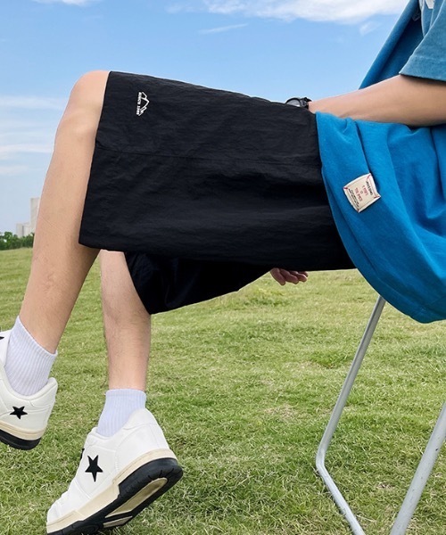 SHEPP（シープ）の「ワンポイントデザインナイロンハーフパンツ（その他パンツ・メンズ・ブラック/ベージュ/グレー/パープル・L/M）」の8枚目の写真