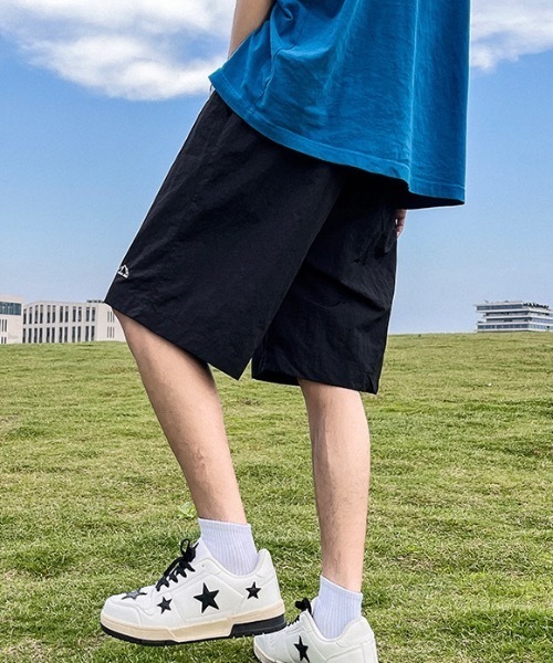 SHEPP（シープ）の「ワンポイントデザインナイロンハーフパンツ（その他パンツ・メンズ・ブラック/ベージュ/グレー/パープル・L/M）」の10枚目の写真