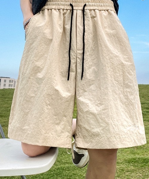 SHEPP（シープ）の「ワンポイントデザインナイロンハーフパンツ（その他パンツ・メンズ・ブラック/ベージュ/グレー/パープル・L/M）」の12枚目の写真