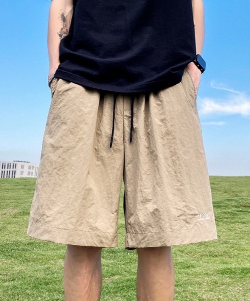 SHEPP（シープ）の「ワンポイントデザインナイロンハーフパンツ（その他パンツ・メンズ・ブラック/ベージュ/グレー/パープル・L/M）」の7枚目の写真