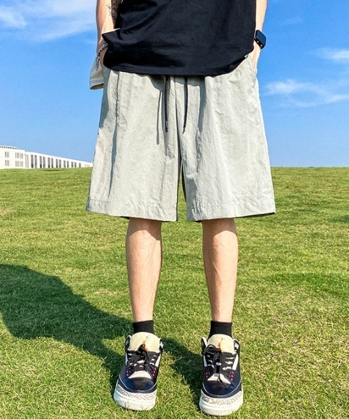 SHEPP（シープ）の「ワンポイントデザインナイロンハーフパンツ（その他パンツ・メンズ・ブラック/ベージュ/グレー/パープル・L/M）」の13枚目の写真