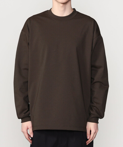 DAIWA PIER39（ダイワピア39）の「DAIWA PIER39 | TECH DRAWSTRING L/S TEE MEN（Tシャツ/カットソー・メンズ・ダークブラウン/ホワイト・L/M/S）」の3枚目の写真