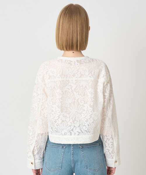 ANAYI（アナイ）の「【セットアップ対応商品】メッシュレースノーカラーブルゾン（ブルゾン・レディース・サックスブルー/オフホワイト・38/36）」の14枚目の写真