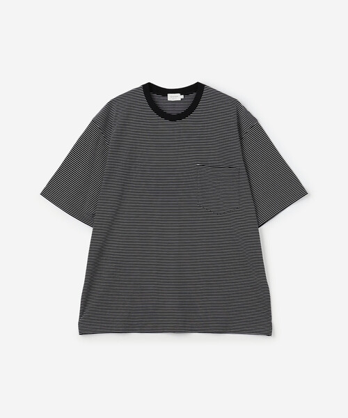 handvaerk（ハンドバーク）の「handvaerk | 60/2 クルーネックビッグポケットTシャツ STRIPE MEN（Tシャツ/カットソー・メンズ・ホワイト系その他/ブラック系その他・L/XL）」の2枚目の写真