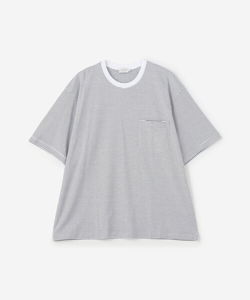 handvaerk（ハンドバーク）の「handvaerk | 60/2 クルーネックビッグポケットTシャツ STRIPE MEN（Tシャツ/カットソー・メンズ・ホワイト系その他/ブラック系その他・L/XL）」の3枚目の写真