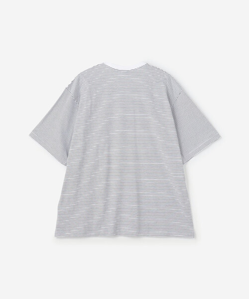 handvaerk（ハンドバーク）の「handvaerk | 60/2 クルーネックビッグポケットTシャツ STRIPE MEN（Tシャツ/カットソー・メンズ・ホワイト系その他/ブラック系その他・L/XL）」の4枚目の写真