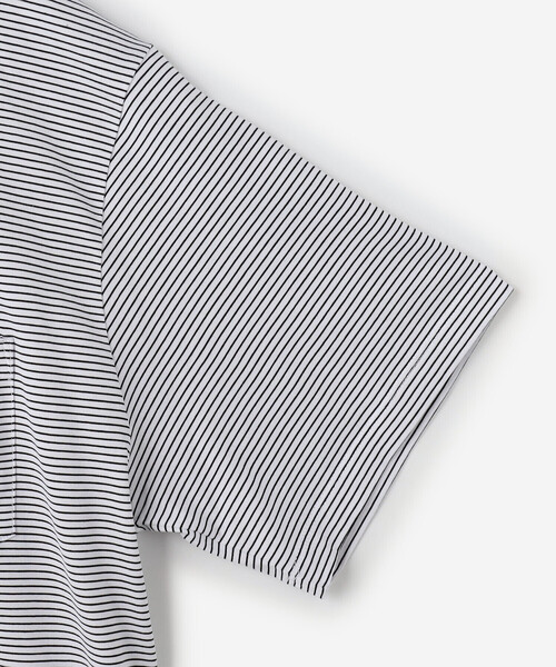 handvaerk（ハンドバーク）の「handvaerk | 60/2 クルーネックビッグポケットTシャツ STRIPE MEN（Tシャツ/カットソー・メンズ・ホワイト系その他/ブラック系その他・L/XL）」の6枚目の写真