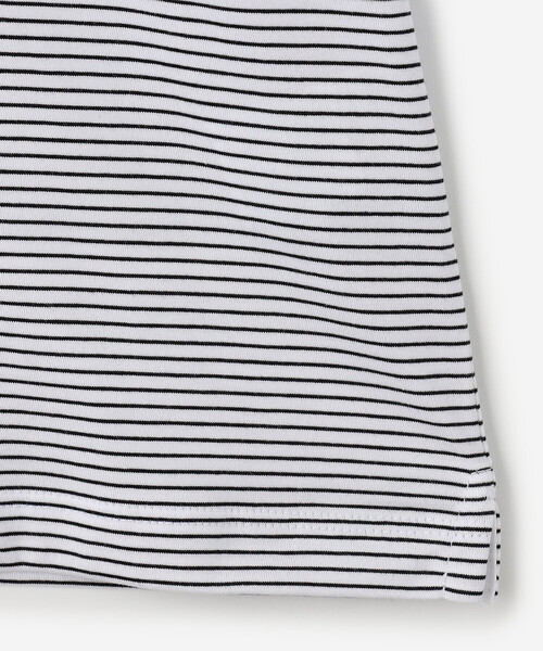 handvaerk（ハンドバーク）の「handvaerk | 60/2 クルーネックビッグポケットTシャツ STRIPE MEN（Tシャツ/カットソー・メンズ・ホワイト系その他/ブラック系その他・L/XL）」の7枚目の写真