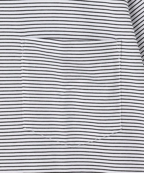 handvaerk（ハンドバーク）の「handvaerk | 60/2 クルーネックビッグポケットTシャツ STRIPE MEN（Tシャツ/カットソー・メンズ・ホワイト系その他/ブラック系その他・L/XL）」の8枚目の写真