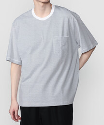 handvaerk | handvaerk | 60/2 クルーネックビッグポケットTシャツ STRIPE MEN(Tシャツ/カットソー)