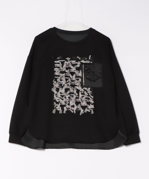Jines(ジネス)の「ソフトダンボールレース付ロンT(Tシャツ/カットソー・レディース・ホワイト/ブラック・38)」の20枚目の写真