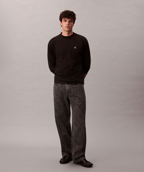 Calvin Klein(カルバン・クライン)の「モノグラム Tシャツ(Tシャツ/カットソー・メンズ・ブラック/ホワイト・M/S/L/XL)」の4枚目の写真