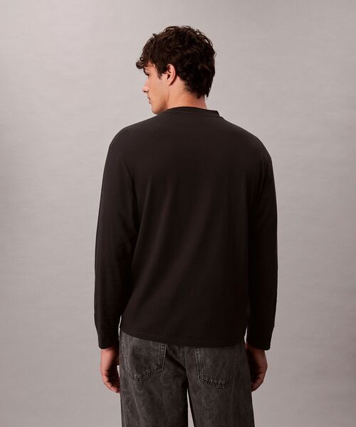 Calvin Klein(カルバン・クライン)の「モノグラム Tシャツ(Tシャツ/カットソー・メンズ・ブラック/ホワイト・M/S/L/XL)」の5枚目の写真