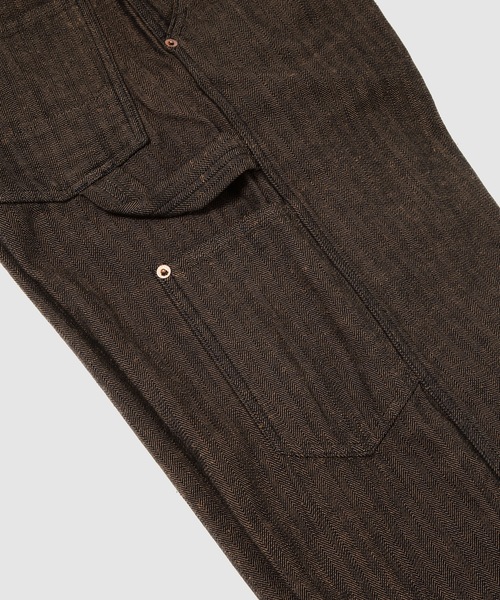 SUGARHILL(シュガーヒル)の「HERRIGNBONE MODERN DENIM JUMPSUITS(つなぎ/オールインワン・メンズ・ブラウン・2)」の11枚目の写真
