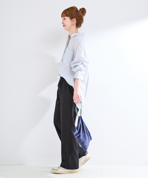 B.C STOCK(ベーセーストック)の「手洗い可 / ストレートイージーパンツ(その他パンツ・レディース・ブラック/ピンク系その他/アイボリー・SMALL/MEDIUM)」の5枚目の写真