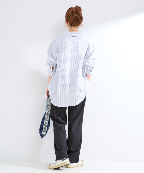 B.C STOCK(ベーセーストック)の「手洗い可 / ストレートイージーパンツ(その他パンツ・レディース・ブラック/ピンク系その他/アイボリー・SMALL/MEDIUM)」の6枚目の写真