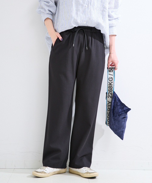 B.C STOCK(ベーセーストック)の「手洗い可 / ストレートイージーパンツ(その他パンツ・レディース・ブラック/ピンク系その他/アイボリー・SMALL/MEDIUM)」の7枚目の写真