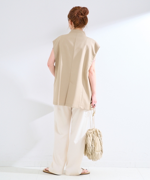 B.C STOCK(ベーセーストック)の「手洗い可 / ストレートイージーパンツ(その他パンツ・レディース・ブラック/ピンク系その他/アイボリー・SMALL/MEDIUM)」の15枚目の写真