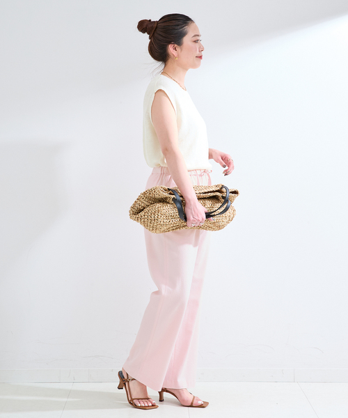 B.C STOCK(ベーセーストック)の「手洗い可 / ストレートイージーパンツ(その他パンツ・レディース・ブラック/ピンク系その他/アイボリー・SMALL/MEDIUM)」の21枚目の写真