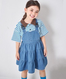 pairmanon（ペアマノン）の「ガールズ ティアードデニムジャンパースカート（ジャンパースカート）」