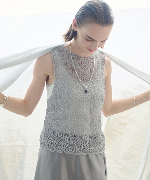 ENRICA エンリカ レース柄ニット KNIT225（ニット/セーター）｜enrica