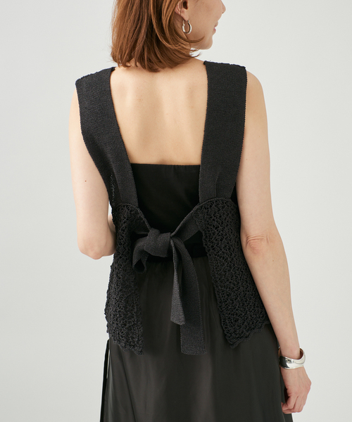 enrica(エンリカ)の「ENRICA エンリカ レース柄ニット KNIT225(ニット/セーター・レディース・グレー/ブラック・FREE)」の7枚目の写真