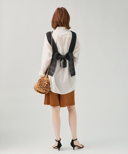 enrica(エンリカ)の「ENRICA エンリカ レース柄ニット KNIT225(ニット/セーター・レディース・グレー/ブラック・FREE)」の9枚目の写真