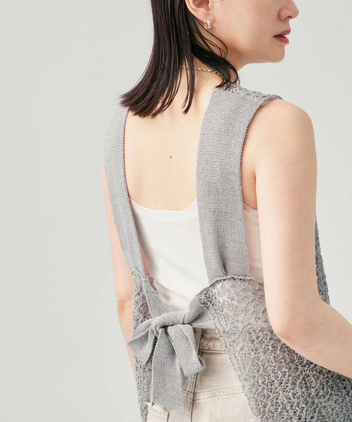 enrica(エンリカ)の「ENRICA エンリカ レース柄ニット KNIT225(ニット/セーター・レディース・グレー/ブラック・FREE)」の17枚目の写真