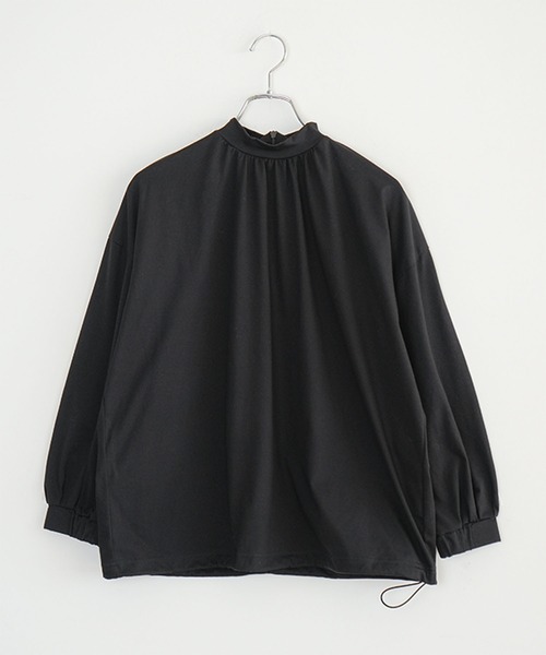 SOLAMONAT(ソラモナ)の「ジェラート天竺 ハイネックドローコードプルオーバー(Tシャツ/カットソー・レディース・ホワイト・FREE)」の6枚目の写真
