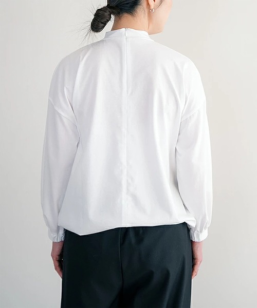 SOLAMONAT(ソラモナ)の「ジェラート天竺 ハイネックドローコードプルオーバー(Tシャツ/カットソー・レディース・ホワイト・FREE)」の9枚目の写真