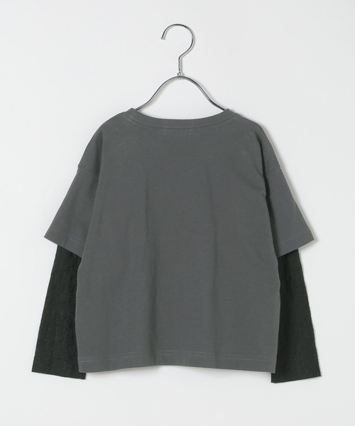 LEPSIM（レプシィム）の「【KIDS】フォトプリント袖レイヤーT　647974（Tシャツ/カットソー・キッズ・ライトブルー/オフホワイト/チャコールグレー・140/130/120）」の15枚目の写真