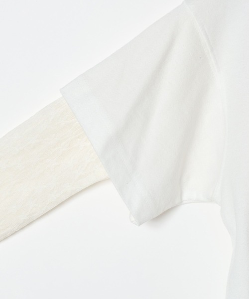 LEPSIM（レプシィム）の「【KIDS】フォトプリント袖レイヤーT　647974（Tシャツ/カットソー・キッズ・ライトブルー/オフホワイト/チャコールグレー・140/130/120）」の21枚目の写真