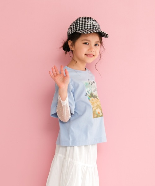 LEPSIM（レプシィム）の「【KIDS】フォトプリント袖レイヤーT　647974（Tシャツ/カットソー・キッズ・ライトブルー/オフホワイト/チャコールグレー・140/130/120）」の11枚目の写真
