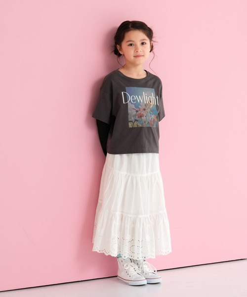 LEPSIM（レプシィム）の「【KIDS】フォトプリント袖レイヤーT　647974（Tシャツ/カットソー・キッズ・ライトブルー/オフホワイト/チャコールグレー・140/130/120）」の6枚目の写真