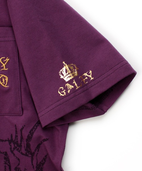 GALFY（ガルフィー）の「【GALFY/ガルフィー】爆アゲ↑↑ギラポロシャツ（ポロシャツ・メンズ・ブラック/パープル/ホワイト・M/L/XL）」の14枚目の写真