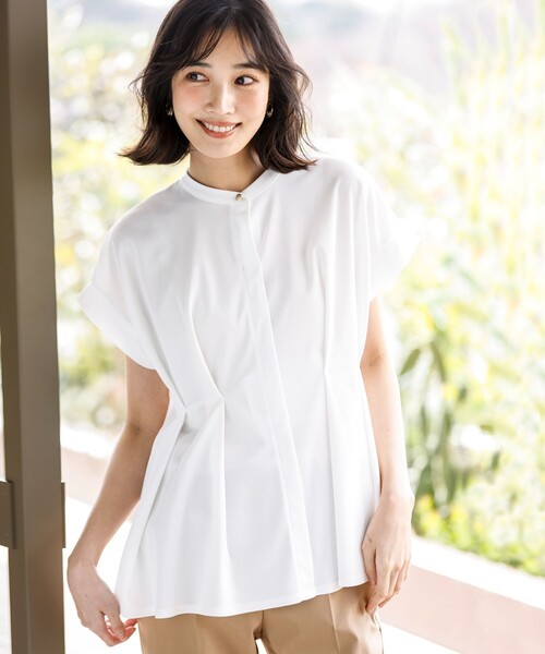 ANY SIS(エニィスィス)の「カナパウエストタック プルオーバー(Tシャツ/カットソー・レディース・ネイビー系/ホワイト系/スカイブルー系・X-SMALL)」の1枚目の写真