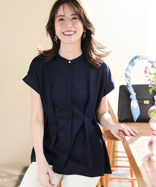 ANY SIS(エニィスィス)の「カナパウエストタック プルオーバー(Tシャツ/カットソー・レディース・ネイビー系/ホワイト系/スカイブルー系・X-SMALL)」の7枚目の写真