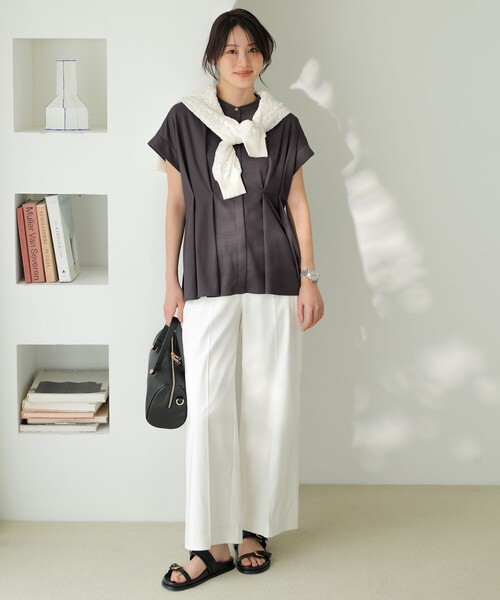 ANY SIS(エニィスィス)の「カナパウエストタック プルオーバー(Tシャツ/カットソー・レディース・ネイビー系/ホワイト系/スカイブルー系・X-SMALL)」の4枚目の写真