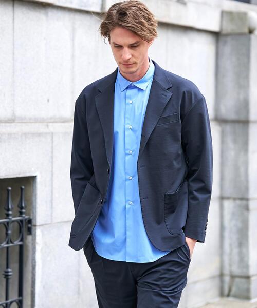 DRESSTERIOR(ドレステリア)の「【干場義雅×MOVB×DRESSTERIOR】トリプルコラボ DUPLEX COTTON コンフォートジャケット(テーラードジャケット・メンズ・ネイビー・94/92/91/90)」の4枚目の写真