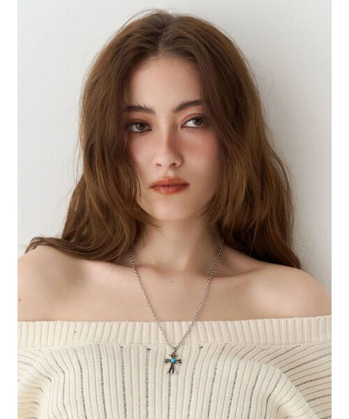 EVRIS(エヴリス)の「MARBLE CROSS MOTIF ネックレス(ネックレス・レディース・シルバー/ゴールド・FREE)」の15枚目の写真
