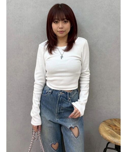EVRIS(エヴリス)の「MARBLE CROSS MOTIF ネックレス(ネックレス・レディース・シルバー/ゴールド・FREE)」の3枚目の写真