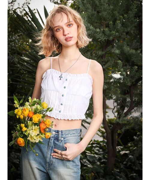 EVRIS(エヴリス)の「MARBLE CROSS MOTIF ネックレス(ネックレス・レディース・シルバー/ゴールド・FREE)」の5枚目の写真