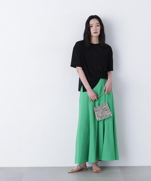 N.（N. Natural Beauty Basic）（エヌエヌナチュラルビューティーベーシック）の「スラブ天竺カットソー半袖（Tシャツ/カットソー・レディース・ブラック/オフホワイト/ピンク・FREE）」の9枚目の写真