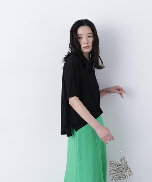 N.(N. Natural Beauty Basic)(エヌエヌナチュラルビューティーベーシック)の「スラブ天竺カットソー半袖(Tシャツ/カットソー・レディース・ブラック/オフホワイト/ピンク・FREE)」の10枚目の写真